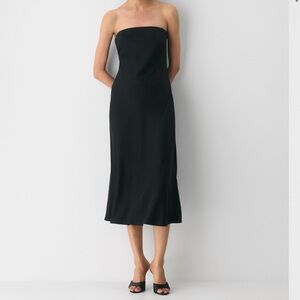 Wilfred Classic Black Strapless Midi Dress